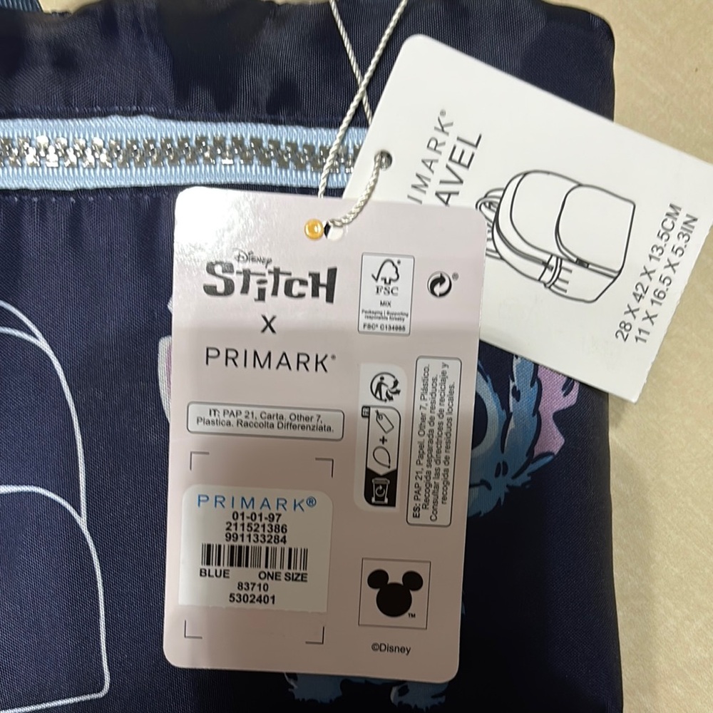 Stitch x Primark Compact Travel Backpack - NWT - HP✨💖✨ - Picture 3 of 7